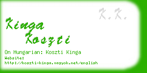 kinga koszti business card